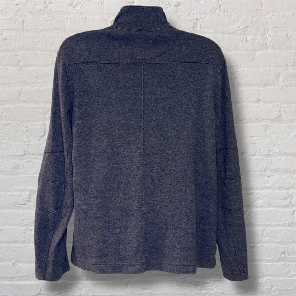 🧥 Banana Republic Heritage Moto Snap 1/2 Zip Pullover Men’s L | Navy Blue